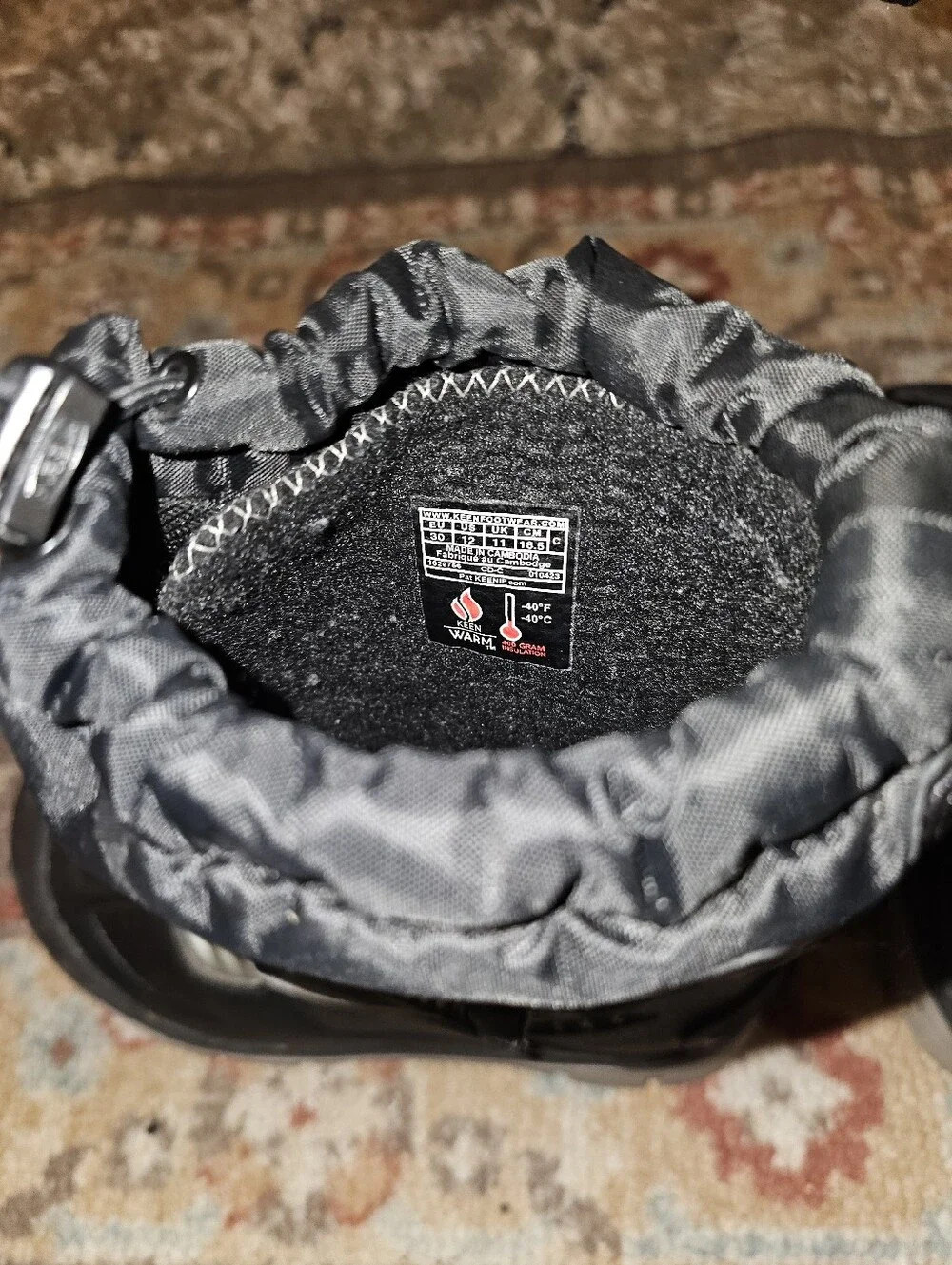 KEEN Dry Waterproof Weather Boots Lined Black/Silver 12 Little Kids NICE!!